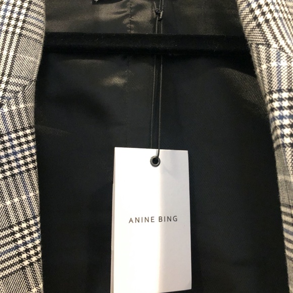 ANINE BING MADELEINE BLAZER - BLUE CHECK - Picture 3 of 7